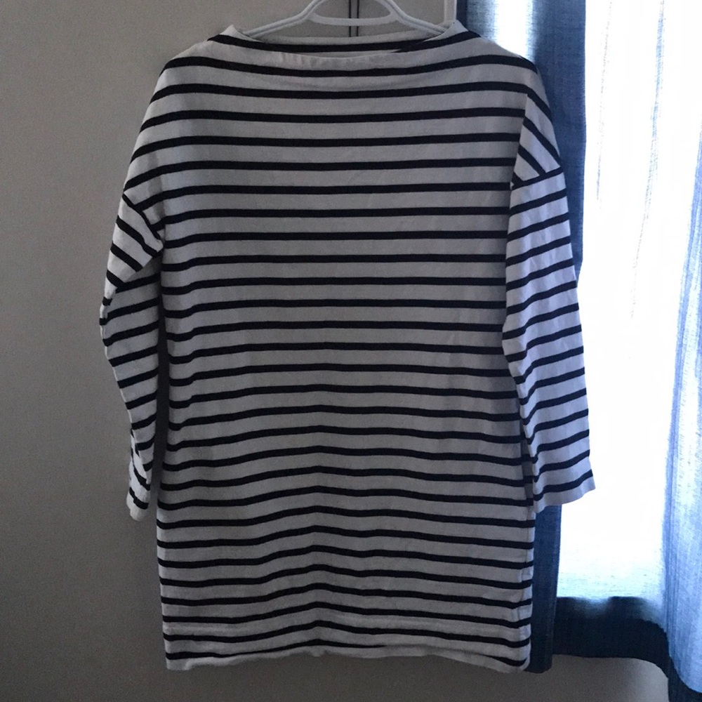 Black and white stripe mini dress